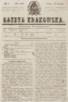 Gazeta Krakowska. 1849, nr 9