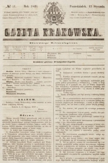 Gazeta Krakowska. 1849, nr 11
