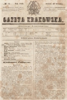 Gazeta Krakowska. 1849, nr 15