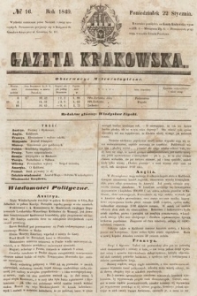 Gazeta Krakowska. 1849, nr 16