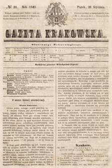 Gazeta Krakowska. 1849, nr 20