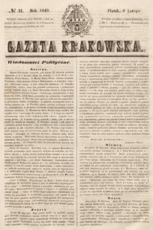 Gazeta Krakowska. 1849, nr 31