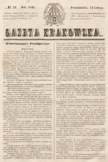 Gazeta Krakowska. 1849, nr 33