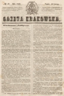 Gazeta Krakowska. 1849, nr 37