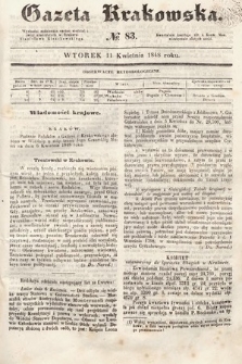 Gazeta Krakowska. 1848, nr 83