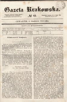 Gazeta Krakowska. 1848, nr 85