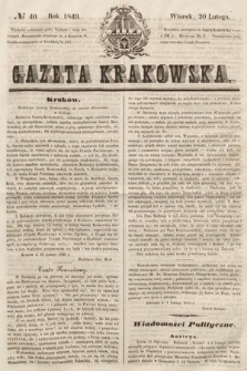 Gazeta Krakowska. 1849, nr 40