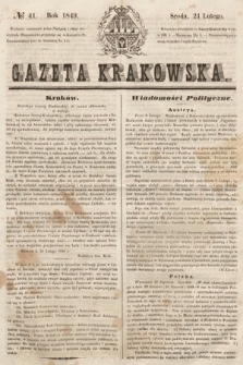 Gazeta Krakowska. 1849, nr 41