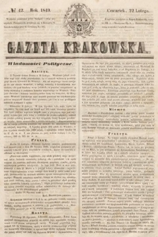 Gazeta Krakowska. 1849, nr 42