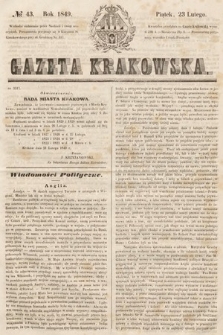 Gazeta Krakowska. 1849, nr 43