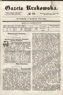 Gazeta Krakowska. 1848, nr 89