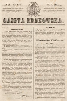 Gazeta Krakowska. 1849, nr 46