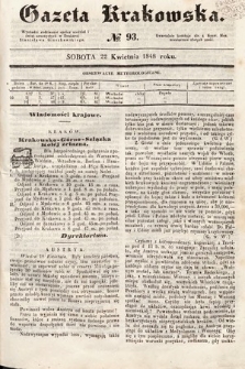 Gazeta Krakowska. 1848, nr 93