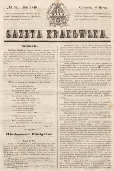 Gazeta Krakowska. 1849, nr 54