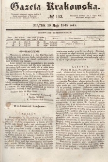 Gazeta Krakowska. 1848, nr 113