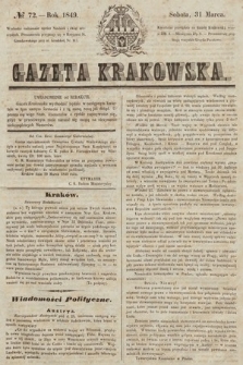 Gazeta Krakowska. 1849, nr 72