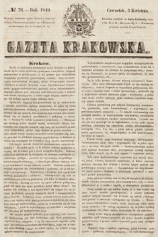 Gazeta Krakowska. 1849, nr 76