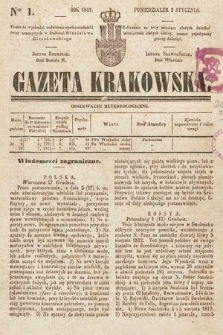 Gazeta Krakowska. 1842, nr 1