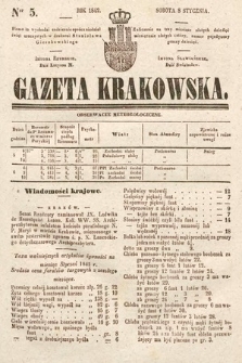 Gazeta Krakowska. 1842, nr 5
