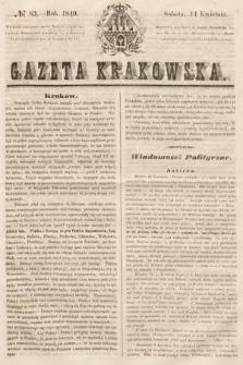 Gazeta Krakowska. 1849, nr 83