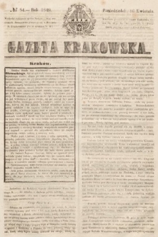 Gazeta Krakowska. 1849, nr 84