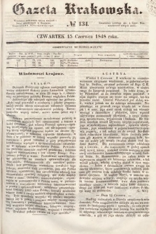 Gazeta Krakowska. 1848, nr 134