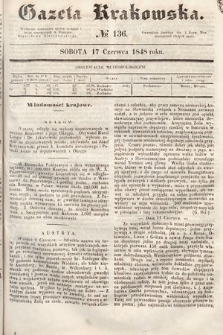 Gazeta Krakowska. 1848, nr 136