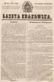 Gazeta Krakowska. 1849, nr 96