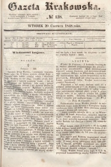 Gazeta Krakowska. 1848, nr 138
