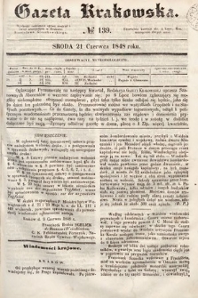 Gazeta Krakowska. 1848, nr 139