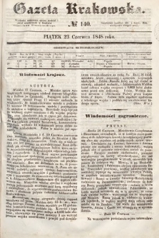 Gazeta Krakowska. 1848, nr 140