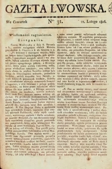 Gazeta Lwowska. 1816, nr 31