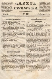 Gazeta Lwowska. 1842, nr 20