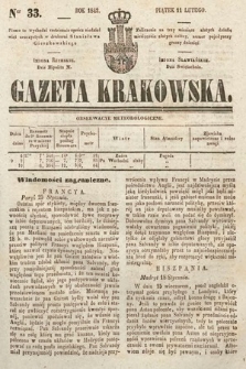 Gazeta Krakowska. 1842, nr 33