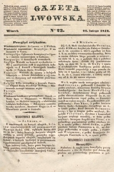 Gazeta Lwowska. 1842, nr 23