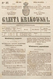 Gazeta Krakowska. 1842, nr 37