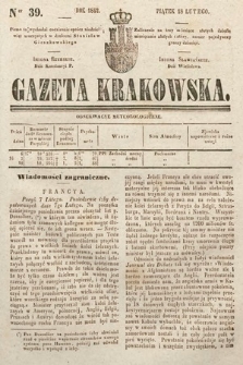 Gazeta Krakowska. 1842, nr 39