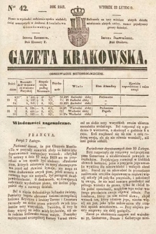 Gazeta Krakowska. 1842, nr 42
