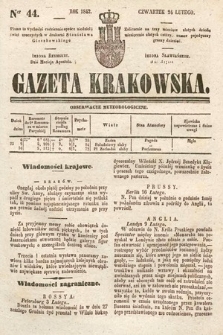 Gazeta Krakowska. 1842, nr 44