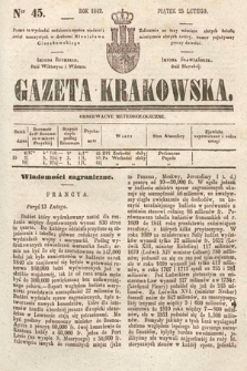 Gazeta Krakowska. 1842, nr 45