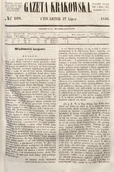 Gazeta Krakowska. 1848, nr 168