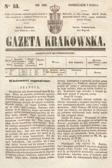 Gazeta Krakowska. 1842, nr 53