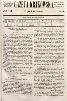 Gazeta Krakowska. 1848, nr 181