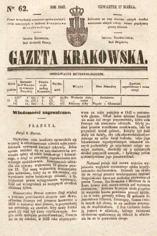 Gazeta Krakowska. 1842, nr 62