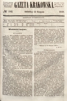Gazeta Krakowska. 1848, nr 182
