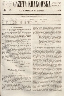 Gazeta Krakowska. 1848, nr 183