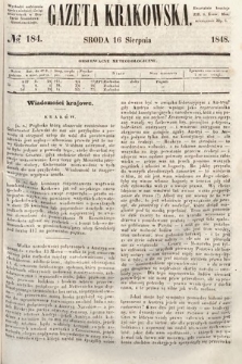 Gazeta Krakowska. 1848, nr 184