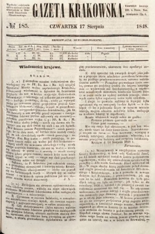 Gazeta Krakowska. 1848, nr 185