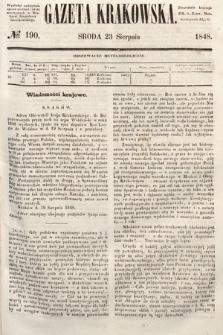 Gazeta Krakowska. 1848, nr 190