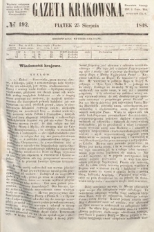 Gazeta Krakowska. 1848, nr 192